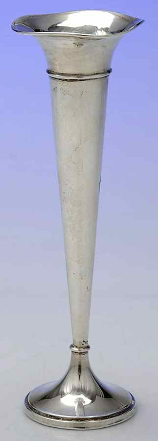 57 (Sterling, Hollowware) Weighted Trumpet Vase by William Nost Co-1