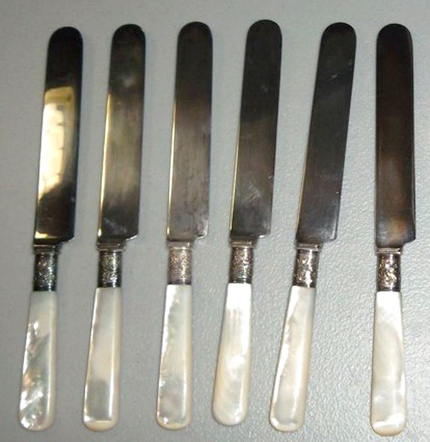 Pearl Handle Flatware 4 (Sterling) Old French Hollow Knife by Northampton-1