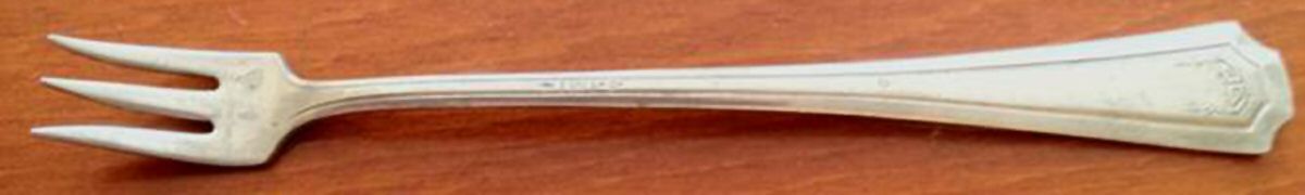 NTS56 (Nickel) Cocktail/Seafood Fork by National Silver Co-1