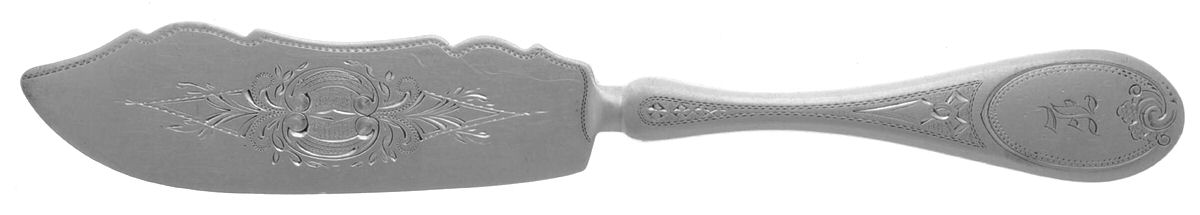 NHC10 (Coin) Flat Handle Bright Cut Master Butter by Newell Harding & Co-1