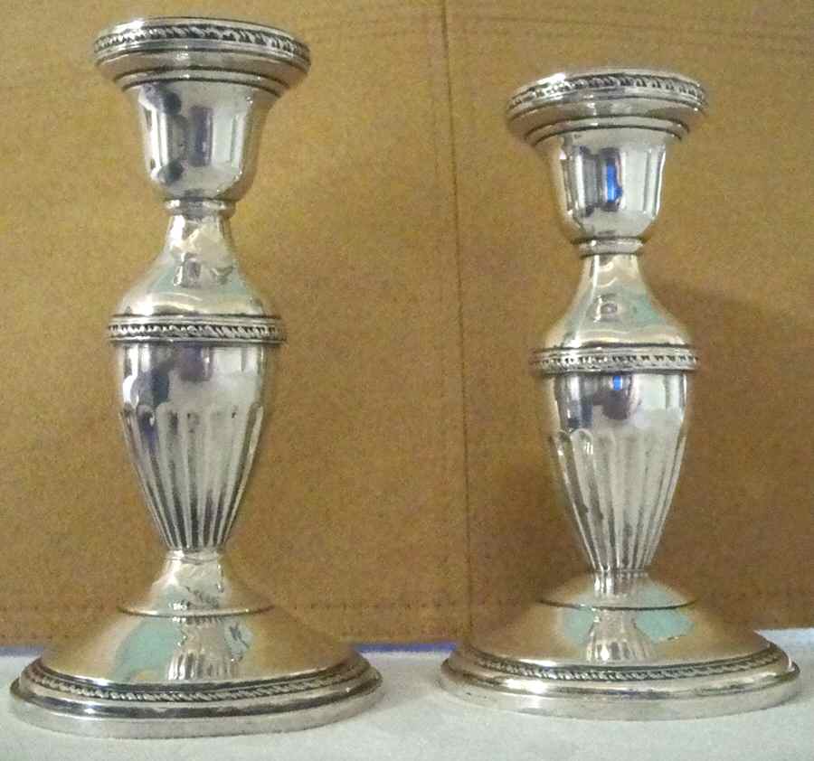 975 (Sterling, Hollowware) Weighted Candlestick by Newburyport-1