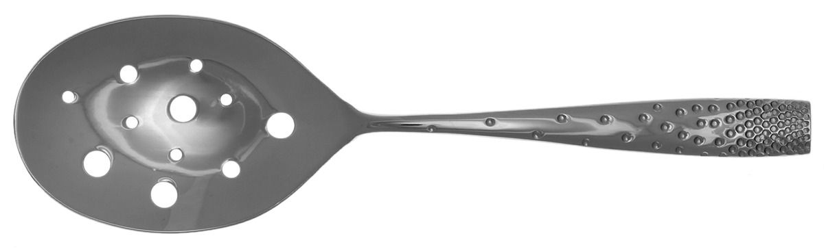 Dazzle (Stainless) Pierced Solid Serving Spoon by Nambe-1