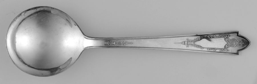 NTS62 (Silverplate) Round Bowl Soup Spoon (Bouillon) by National Silver Co-1