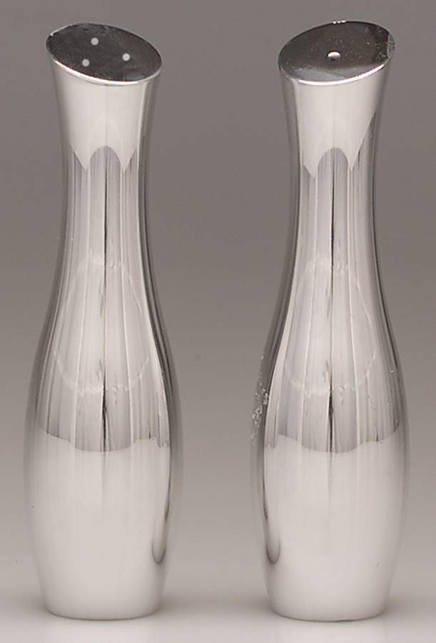Striker (Alloy, Hollowware) Salt and Pepper Set by Nambe-1