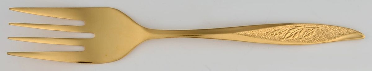 Gold Vassar (Gold Electroplate) Individual Salad Fork by Nasco-1