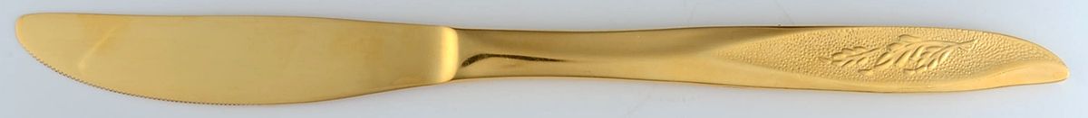 Gold Vassar (Gold Electroplate) Modern Solid Knife by Nasco-1