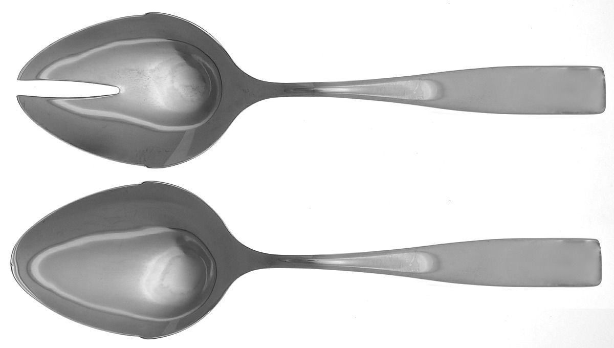 Moments (Stainless) (2 Pc) Solid Salad Set by Nicole Miller-1