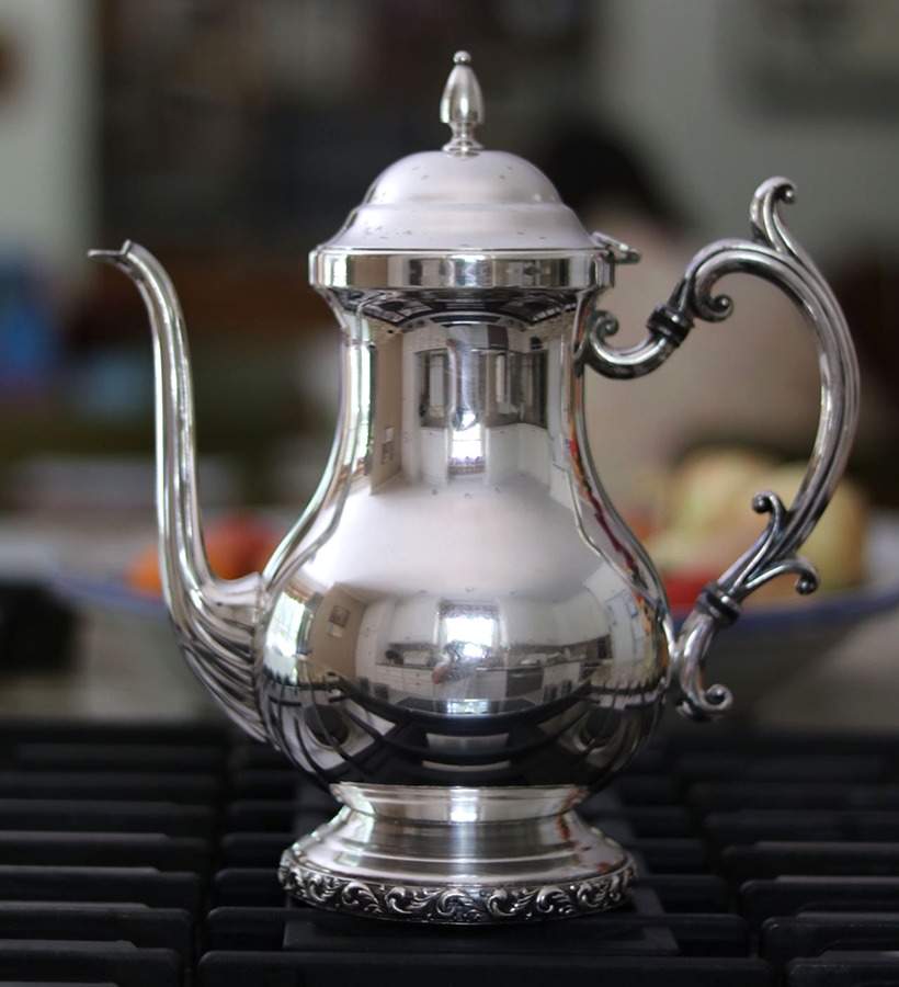 3000-1 (Silverplate, Hollowware) Silverplate Coffee Pot by National Silver Co-1