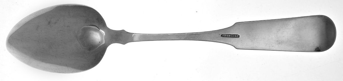 Coin Silver Flatware Tablespoon (Serving Spoon) by Newell Harding & Co-2
