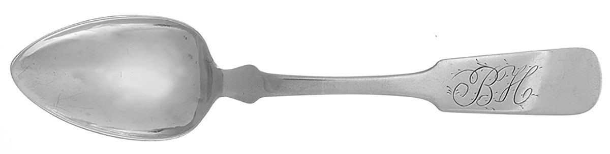 Coin Silver Flatware Teaspoon by Newton E Crittenden-1