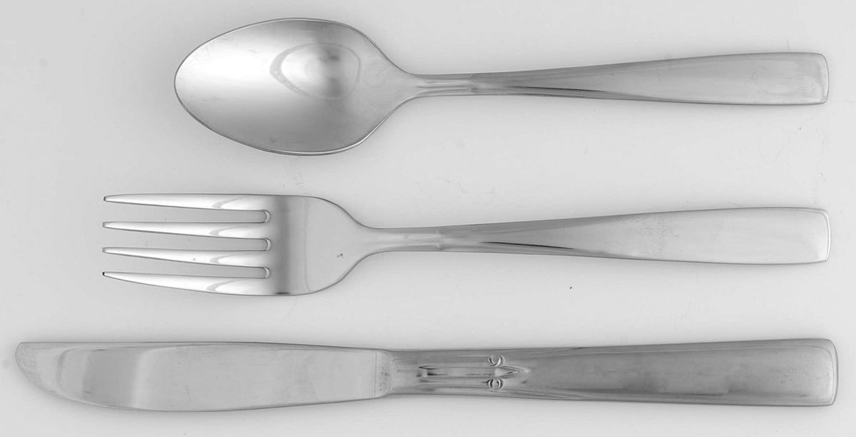 Accent (Stainless) (3 Pc) Youth Set (Solid Knife, Fork & Spoon) by Oneida Silver-1