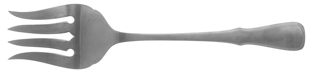 Achievement (Stainless) Medium Solid Cold Meat Serving Fork by Oneida Silver-1