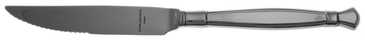 Act I (Stainless, Glossy Handle & Bowl) Steak Knife Individual Hollow, Serrate HC by Oneida Silver-1