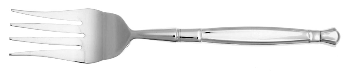 Act I (Stainless, Glossy Handle & Bowl) Cold Meat Fork Large, Stainless Tines HC by Oneida Silver-1