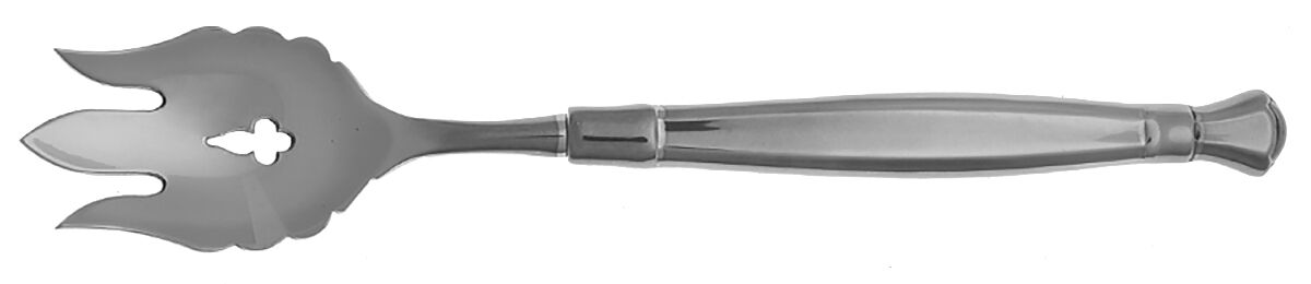 Act I (Stainless, Glossy Handle & Bowl) Vegetable Serving Fork Solid  HC by Oneida Silver-1