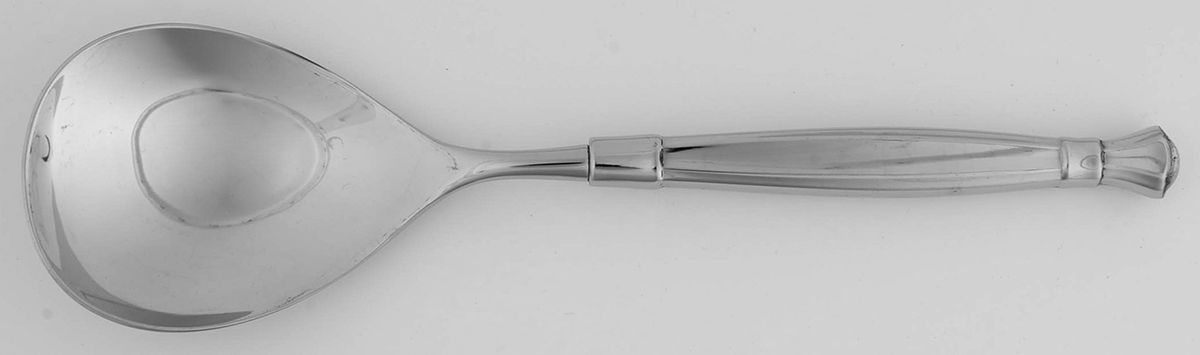 Act I (Stainless, Glossy Handle & Bowl) Solid Smooth Casserole Spoon by Oneida Silver-1