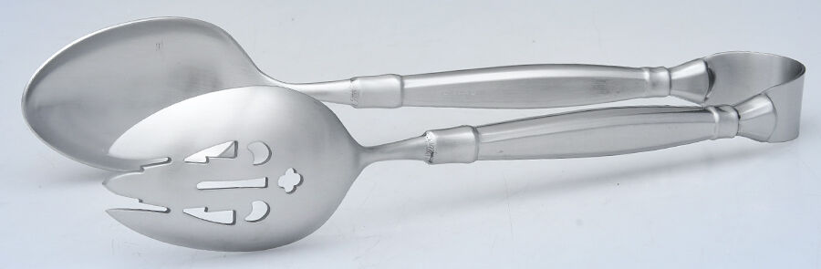 Act II (Stainless, Satin Handle & Satin Bowl) Salad Tongs Solid HC by Oneida Silver-1