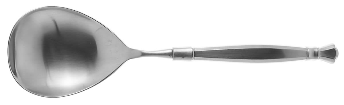 Act II (Stainless, Satin Handle & Satin Bowl) Solid Smooth Casserole Spoon by Oneida Silver-1