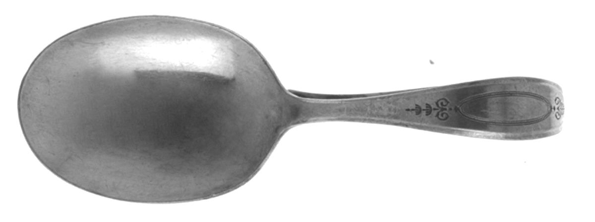 Adam (Silverplate, 1917) Curved Handle Baby Spoon by Oneida Silver-1