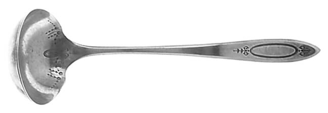 Adam (Silverplate, 1917) Solid Piece Cream Ladle by Oneida Silver-1