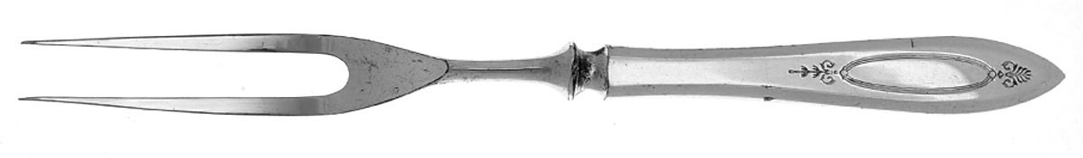 Adam (Silverplate, 1917) Small Steak Carving Fork with Stainless Prongs by Oneida Silver-1