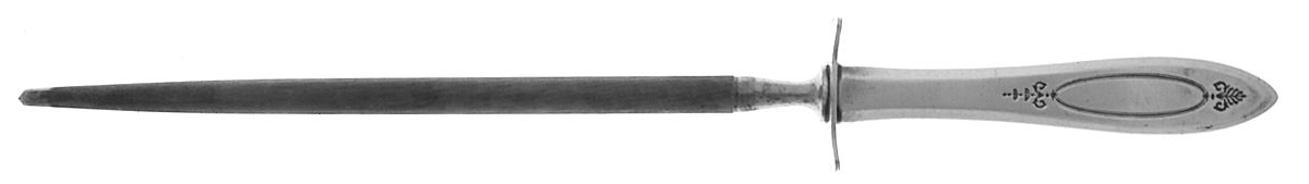 Adam (Silverplate, 1917) Large Roast Steel Rod Knife Sharpener by Oneida Silver-1