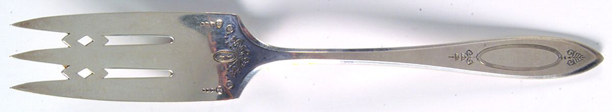 Adam (Silverplate, 1917) Cake Serving Fork by Oneida Silver-1