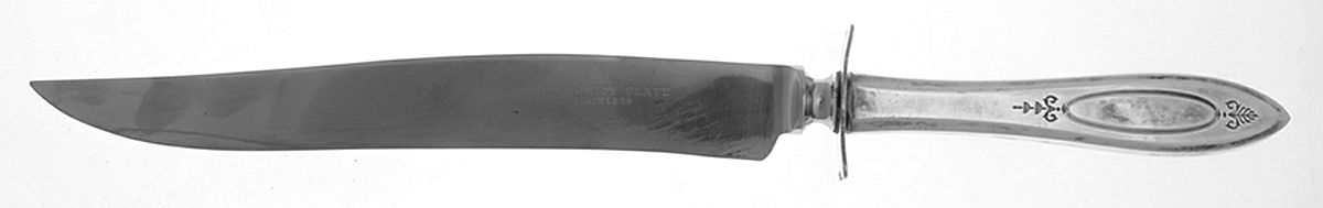 Adam (Silverplate, 1917) Large Stainless Blade Roast Carving Knife by Oneida Silver-1