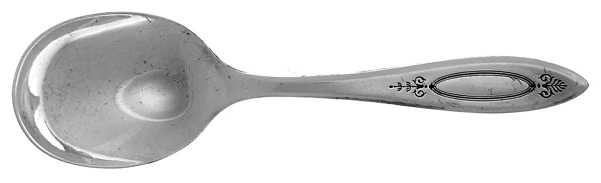 Adam (Silverplate, 1917) Straight Handle Baby Spoon by Oneida Silver-1