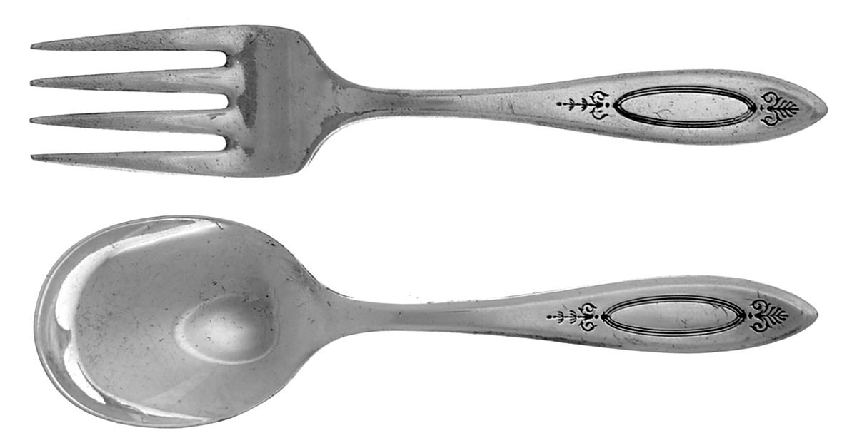 Adam (Silverplate, 1917) 2 Pc Baby Set (BF, BS) by Oneida Silver-1