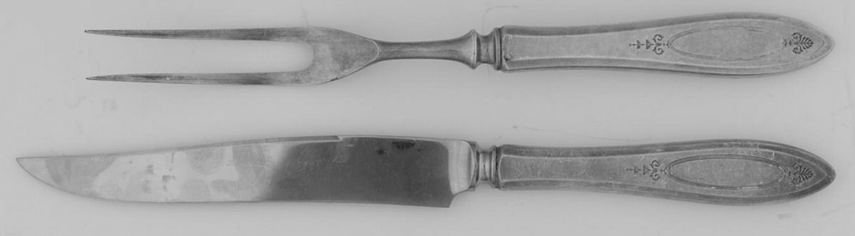 Adam (Silverplate, 1917) Small Stainless Blade 2-Piece Steak Carving Set by Oneida Silver-1