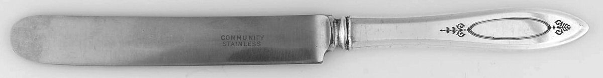 Adam (Silverplate, 1917) Blunt Hollow Handle Knife W/Bolster by Oneida Silver-1