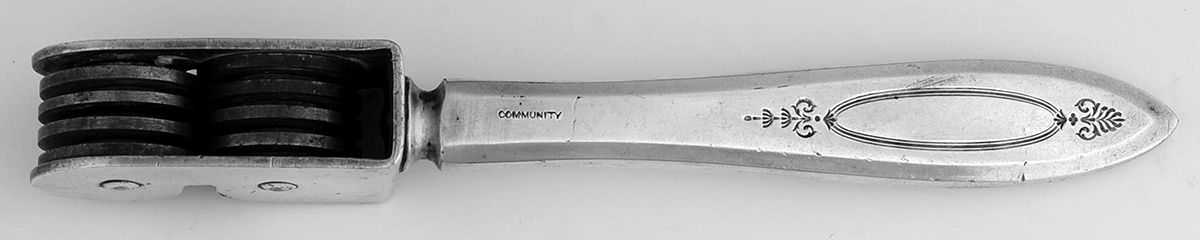 Adam (Silverplate, 1917) Small Steel Rod Sharpener Knife by Oneida Silver-1