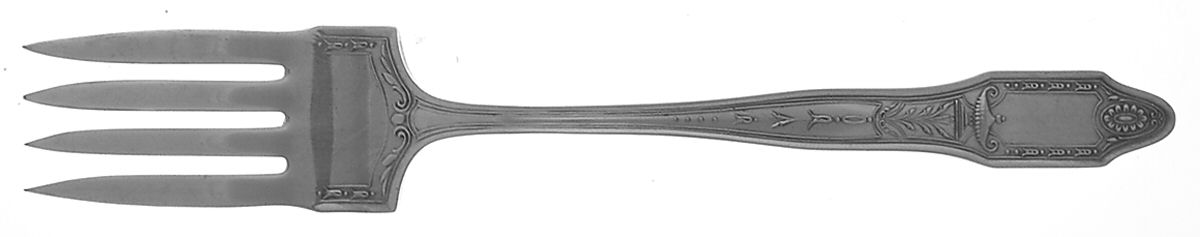 Adelphi (Silverplate, 1920) Medium Solid Cold Meat Serving Fork by Oneida Silver-1
