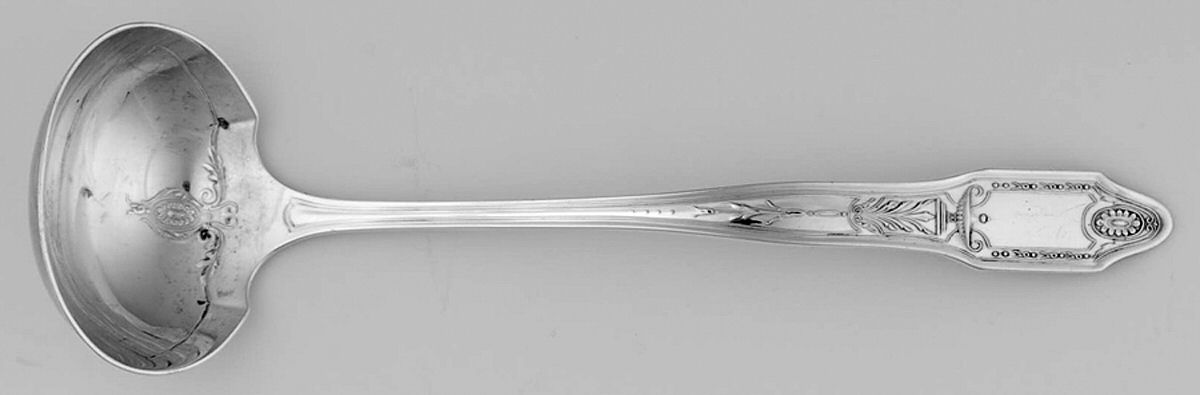Adelphi (Silverplate, 1920) Solid Piece Cream Ladle by Oneida Silver-1