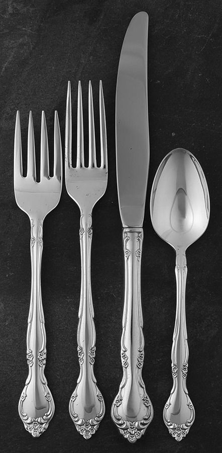 Affection (Silverplate, 1960) 4 Piece Place Setting by Oneida Silver-1
