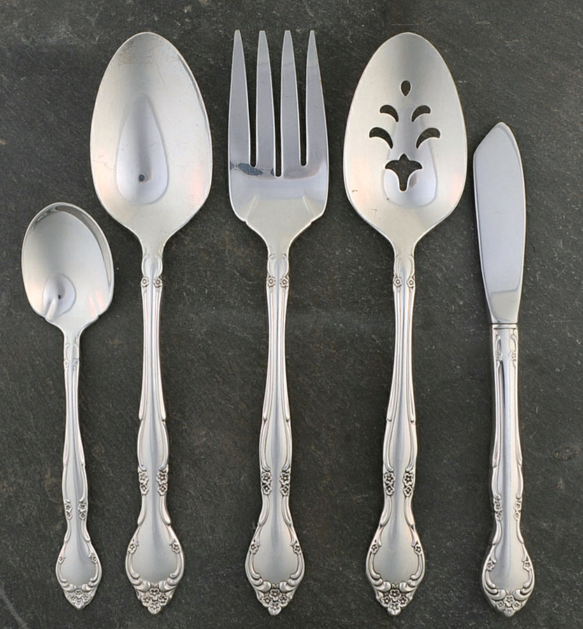 Affection (Silverplate, 1960) 5 Piece Hostess Set by Oneida Silver-1