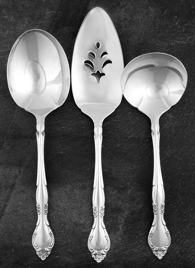 Affection (Silverplate, 1960) 3 Piece Completer Set by Oneida Silver-1