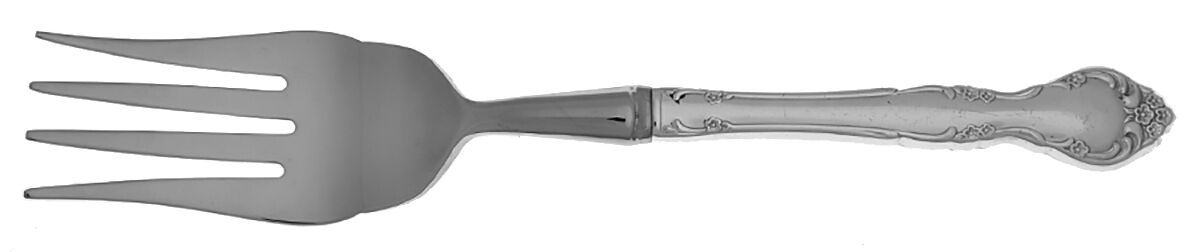 Affection (Silverplate, 1960) Cold Meat Fork Large, Stainless Tines HC by Oneida Silver-1