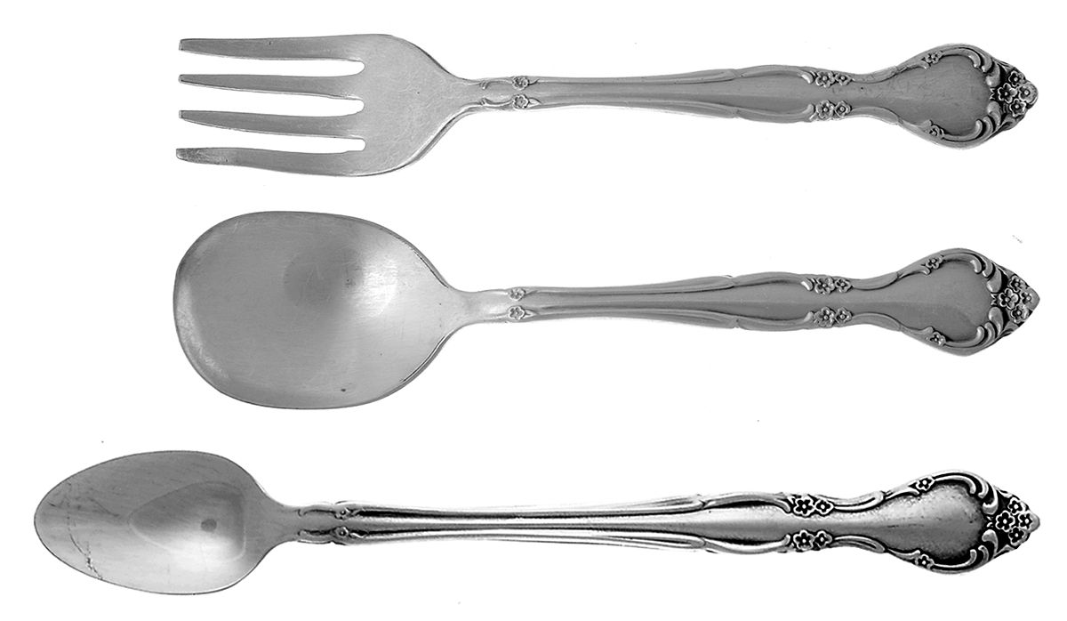 Affection (Silverplate, 1960) 3-Piece Baby Set (BF, BS, INS) by Oneida Silver-1