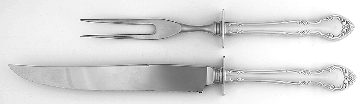 Affection (Silverplate, 1960) Small Stainless Blade 2-Piece Steak Carving Set by Oneida Silver-1