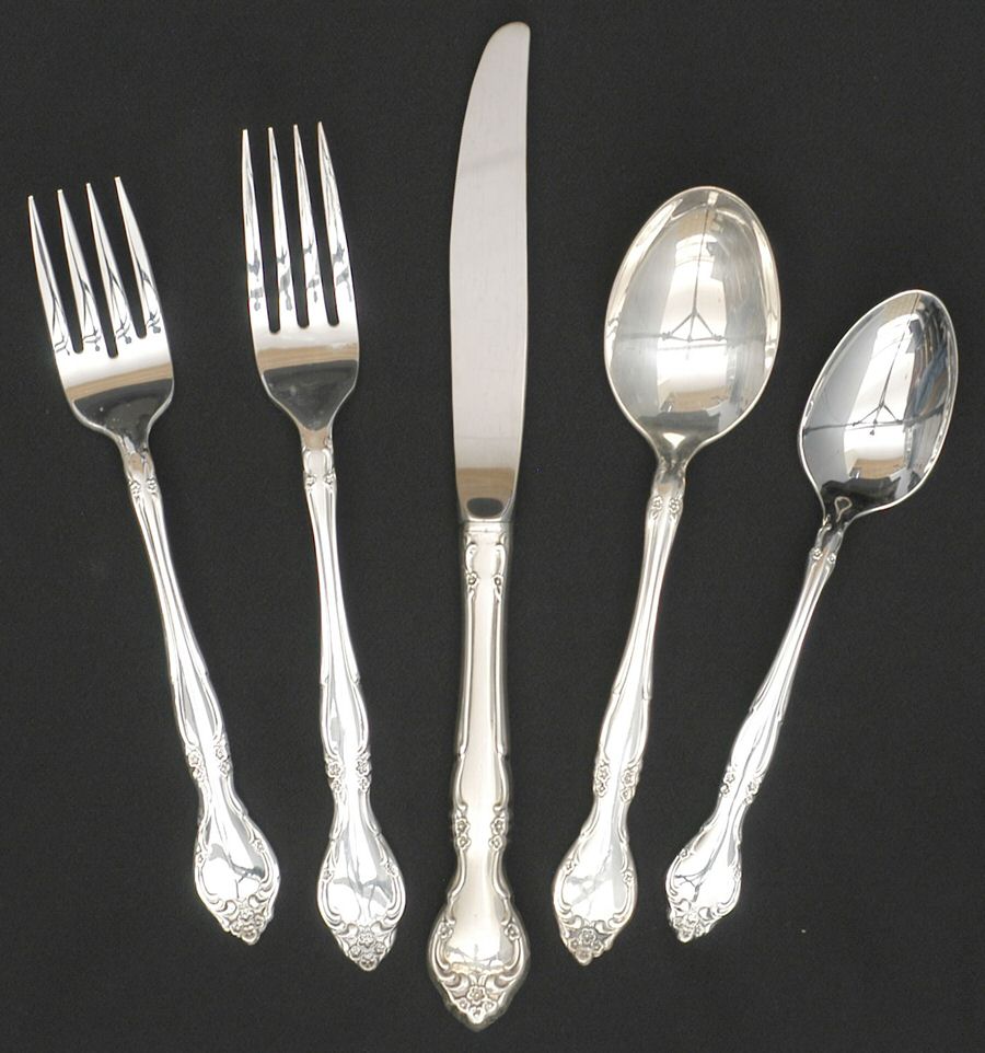 Affection (Silverplate, 1960) 5 Piece Place Setting by Oneida Silver-1