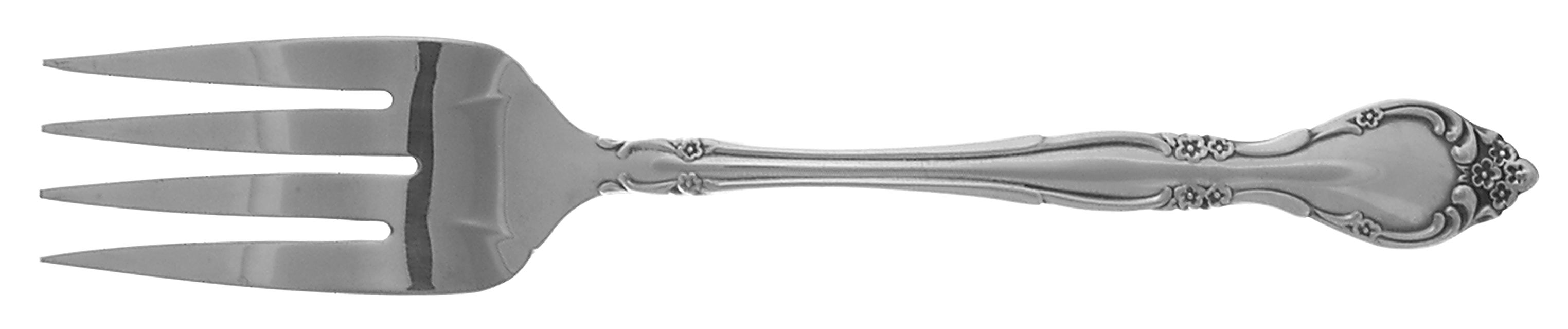 Affection (Silverplate, 1960) Medium Solid Cold Meat Serving Fork by Oneida Silver-1