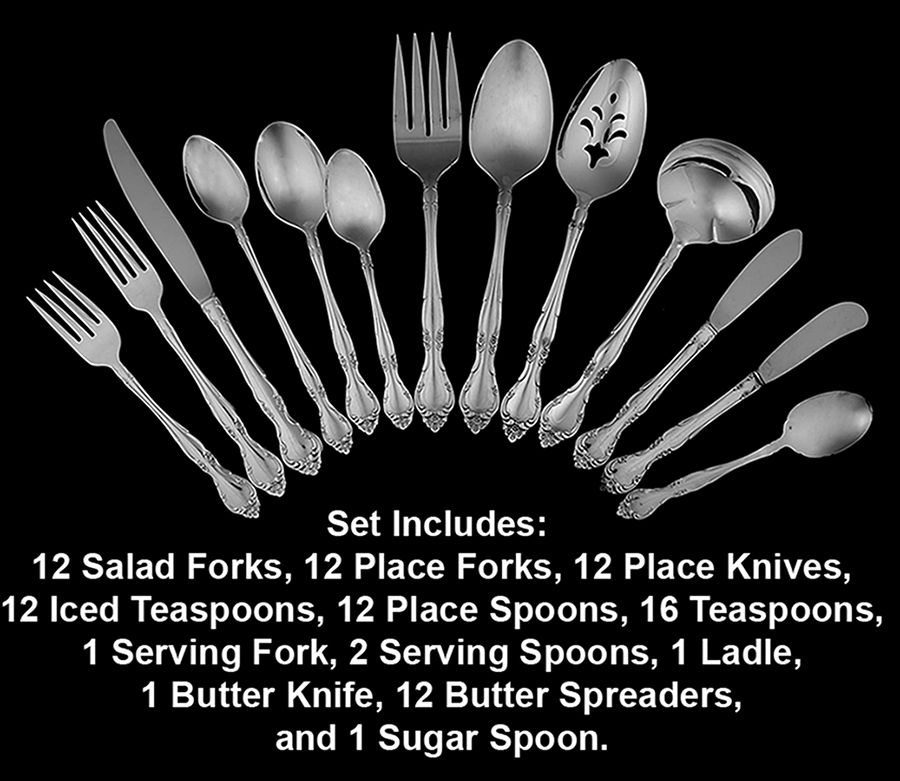 Affection (Silverplate, 1960) 94 Piece Set by Oneida Silver-1
