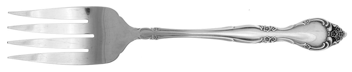 Affection (Silverplate, 1960) Medium Solid Cold Meat Serving Fork by Oneida Silver-1