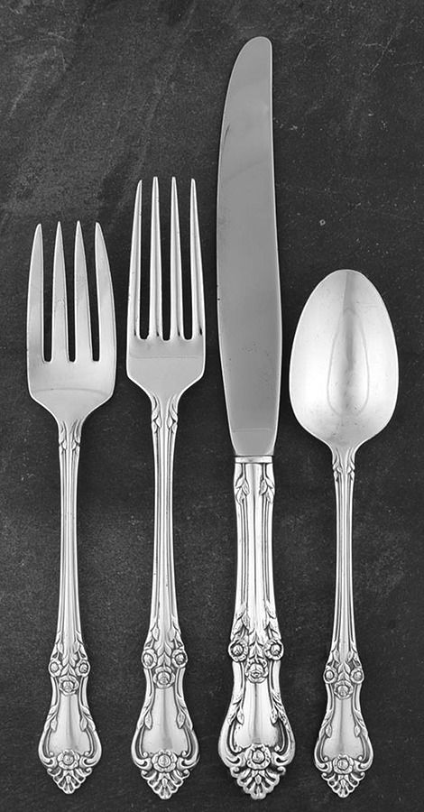 Afterglow (Sterling, 1956) 4 Piece Place Size Setting by Oneida Silver-1