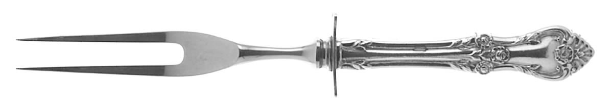 Afterglow (Sterling, 1956) Small Steak Carving Fork with Stainless Prongs by Oneida Silver-1