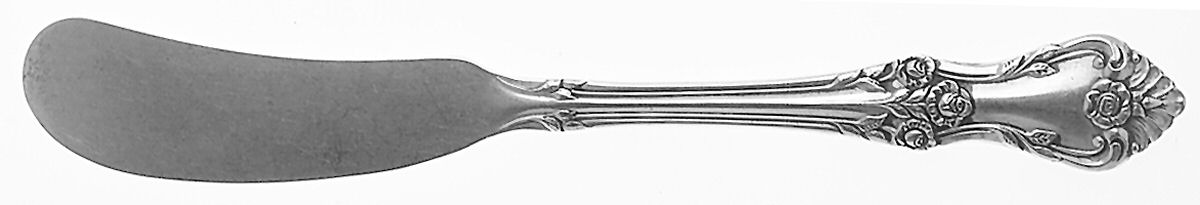Afterglow (Sterling, 1956) Flat Handle Butter Spreader by Oneida Silver-1