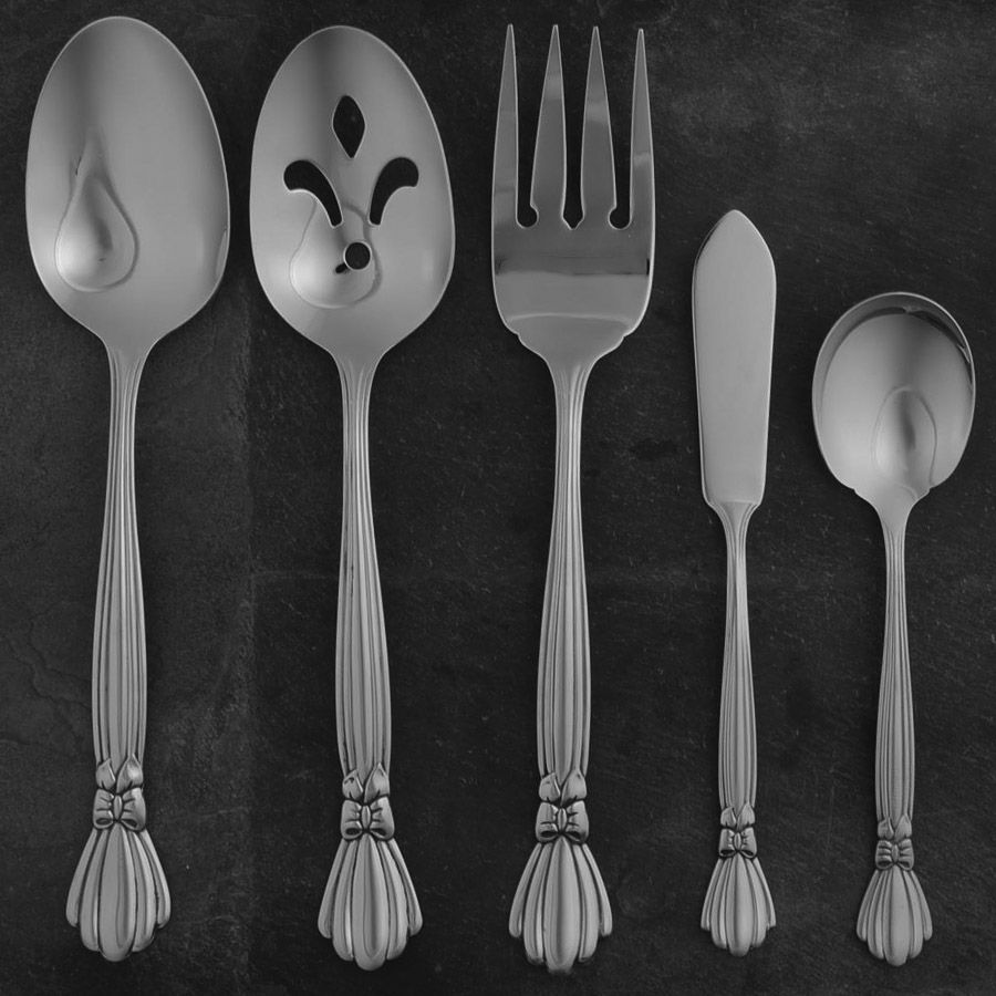 Alexis (Stainless) 5 Piece Hostess Set by Oneida Silver-1