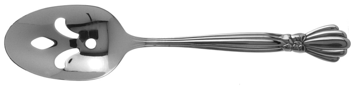 Alexis (Stainless) Pierced Tablespoon (Serving Spoon) by Oneida Silver-1